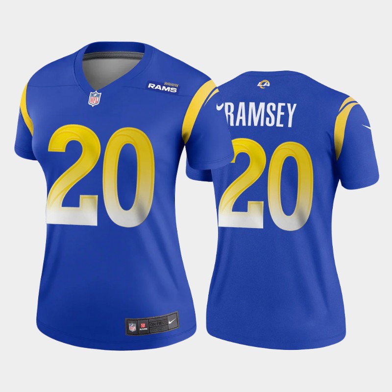 Women's Los Angeles Rams #20 Jalen Ramsey 2020 Royal Stitched Jersey(Run Small)
